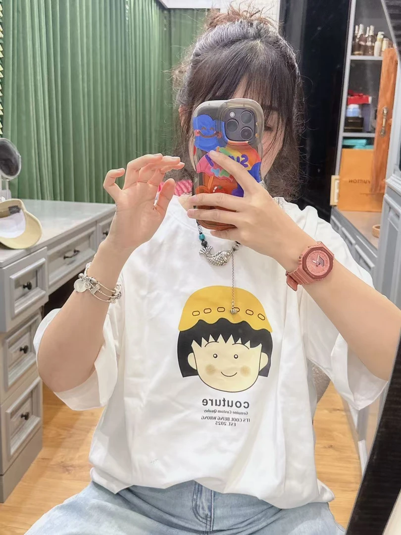 【小丸子】洋气女装减龄卡通小丸子短袖T恤介意瑕疵慎拍