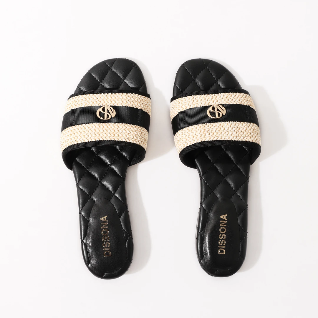 1763-外穿拖鞋女夏季时尚一字拖女鞋子粗跟凉拖鞋