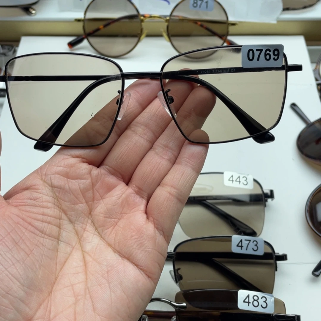 茶水晶全框眼镜 0769