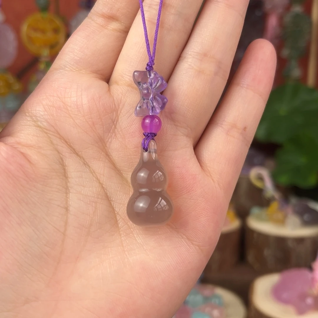 紫色葫芦手机挂件