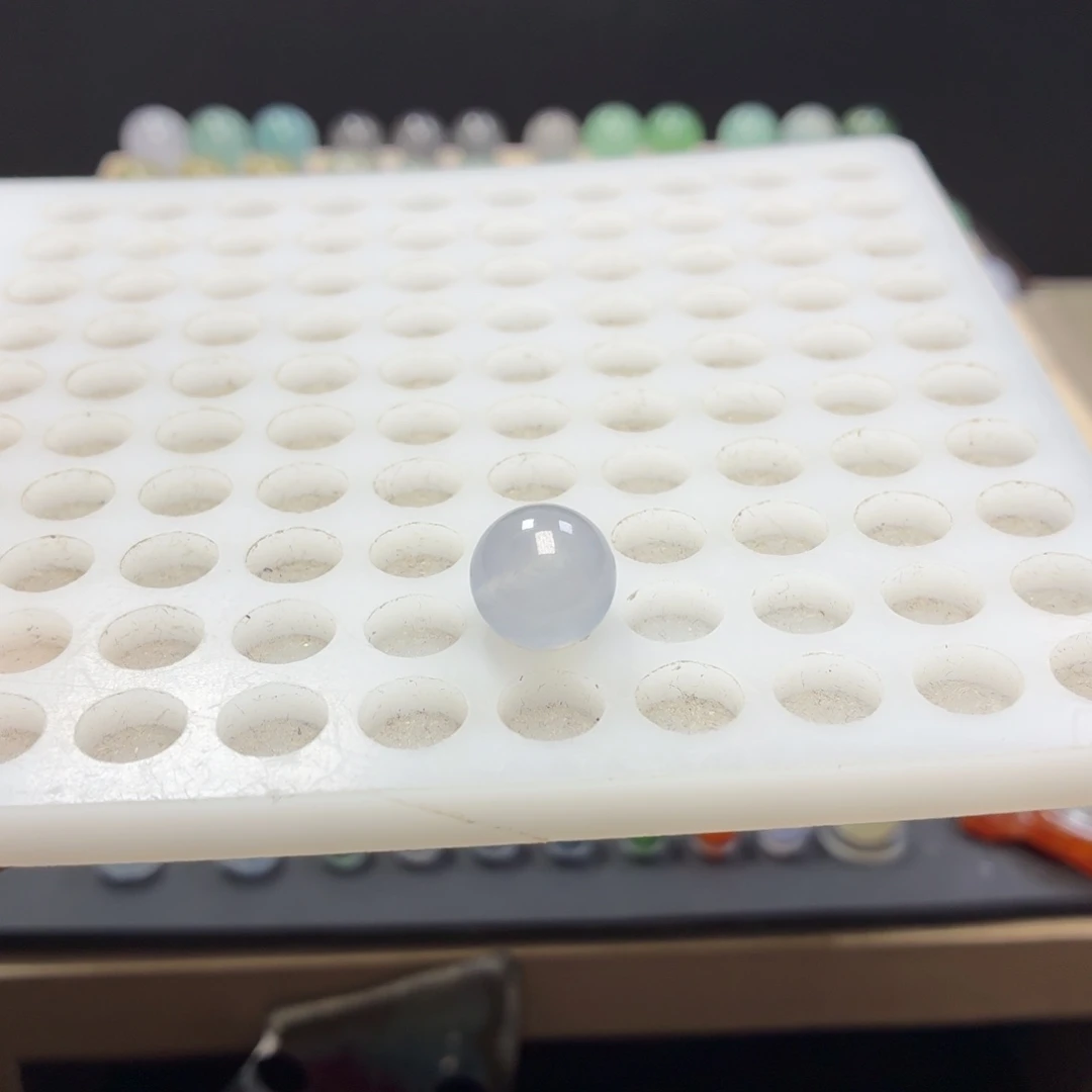 翡翠未镶嵌手链11.16冰紫圆珠