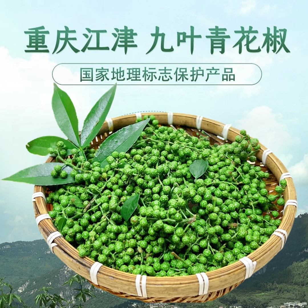 超冠特麻特香九叶青保鲜花椒 重庆江津特产350g/袋 真空包装 新鲜