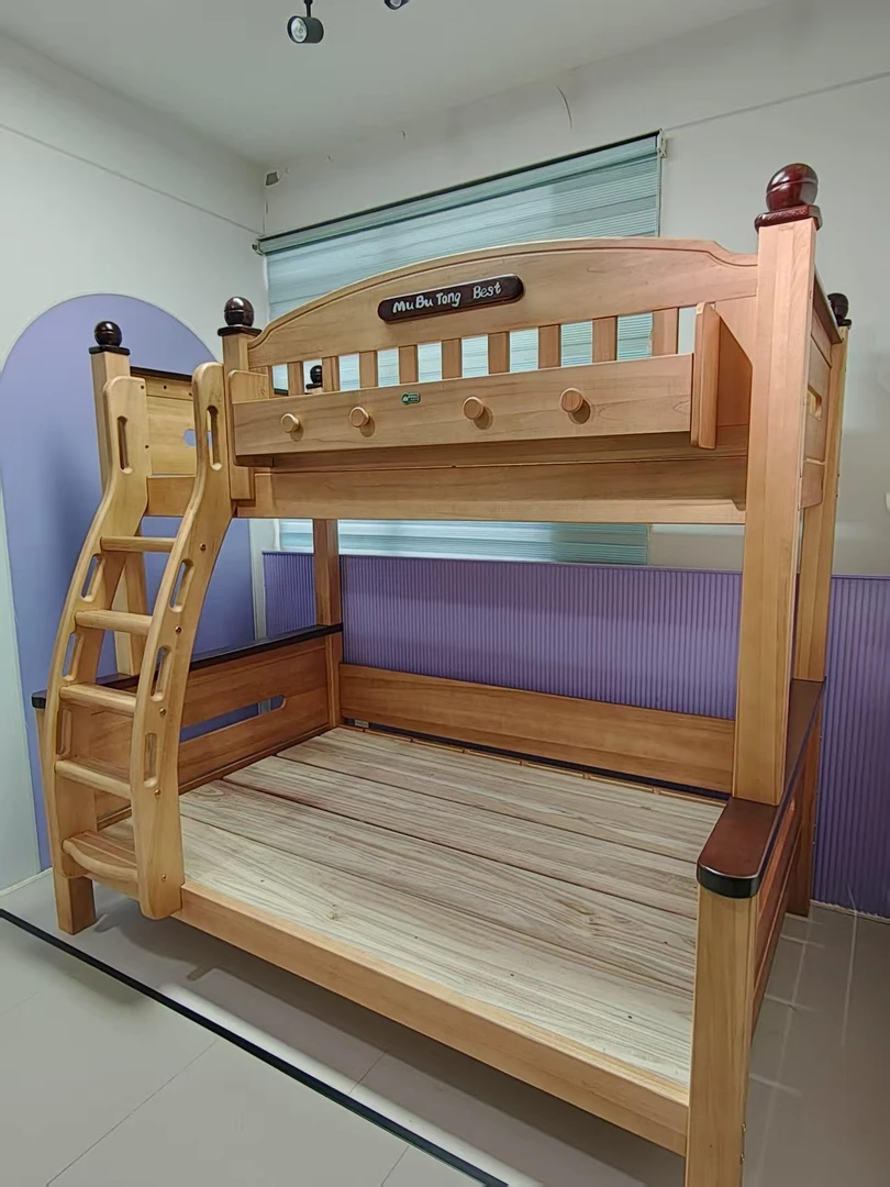 非洲进口黄檀木木蜡油涂装加粗加厚用料上下铺子母床高低床双层床