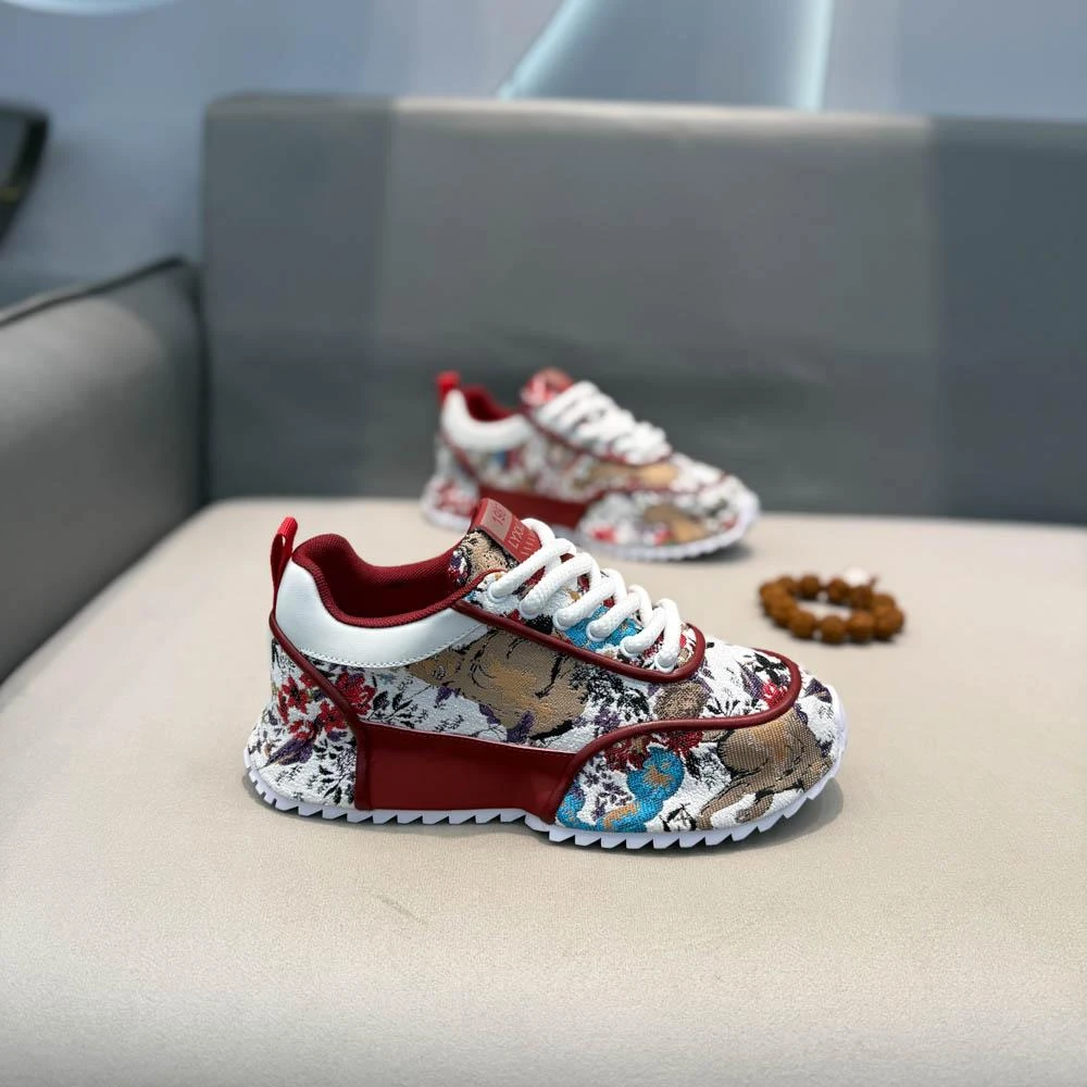 拼色春秋季高端2025新款男鞋时尚休闲鞋老爹鞋包底男士鞋轻奢潮鞋