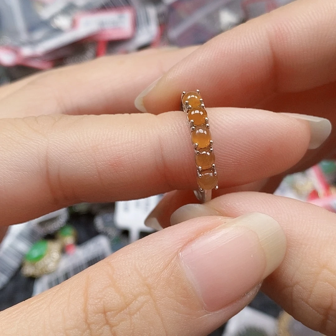 翡翠银S925镶嵌戒指
