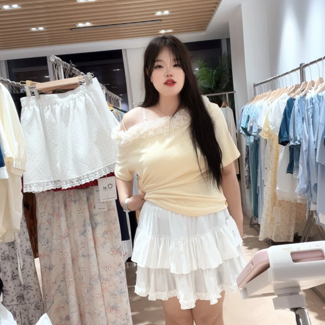 5809 白色蛋糕裙 L码 偏远地区不包邮