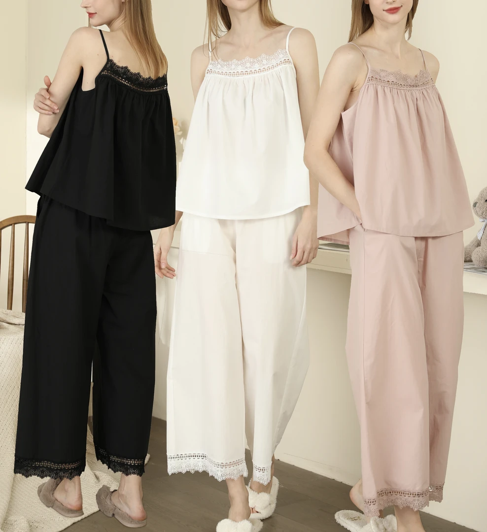 【芮缇妈】春夏新款ins爆款女士纯棉吊带套装