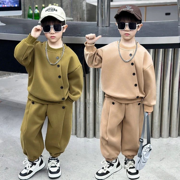 2025春季新款锦鲤套装男童休闲帅气舒适风