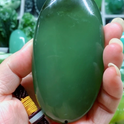 蛇纹石玉未镶嵌手把件