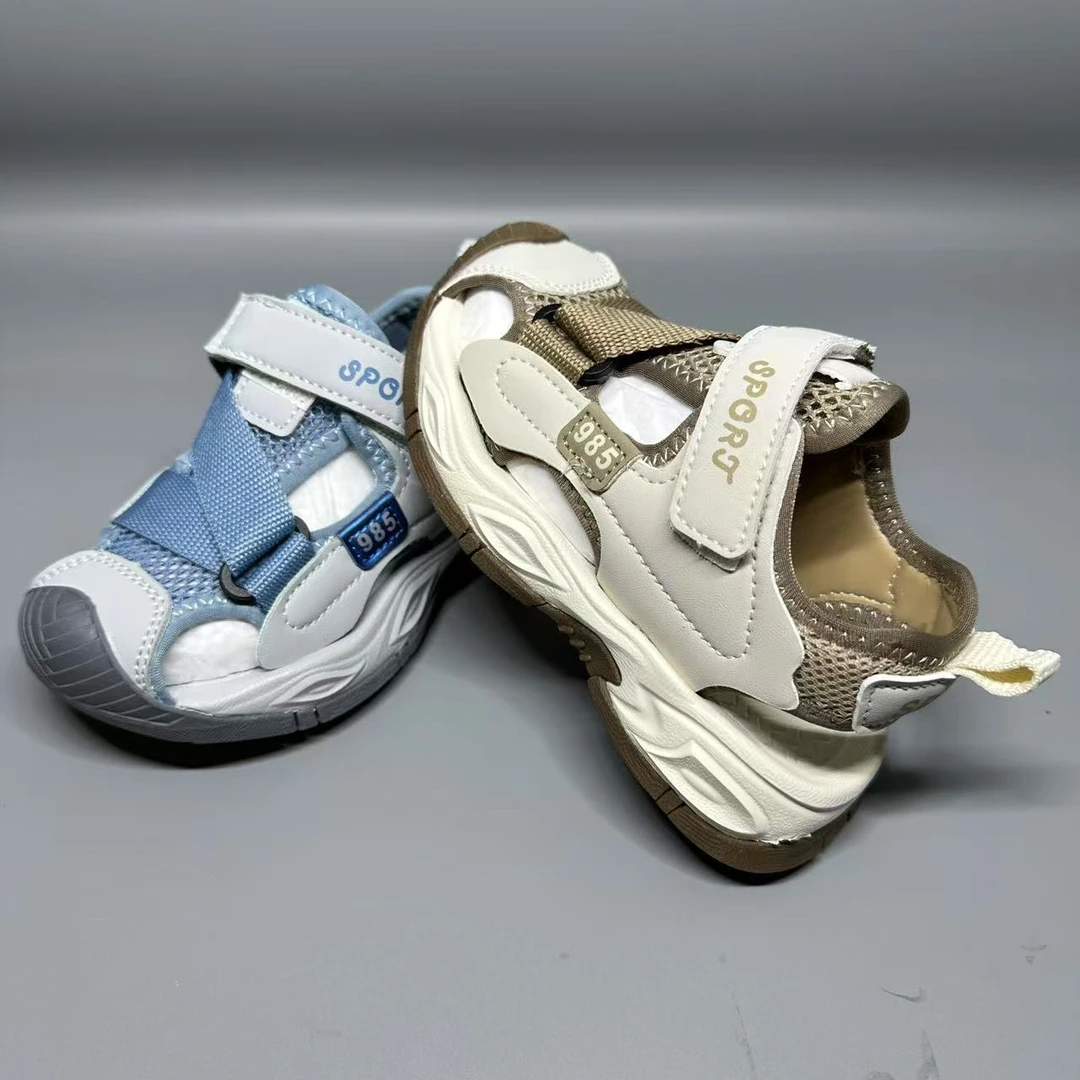 601儿童夏季魔术贴包头沙滩凉鞋韩版男女童休闲运动凉鞋27-37