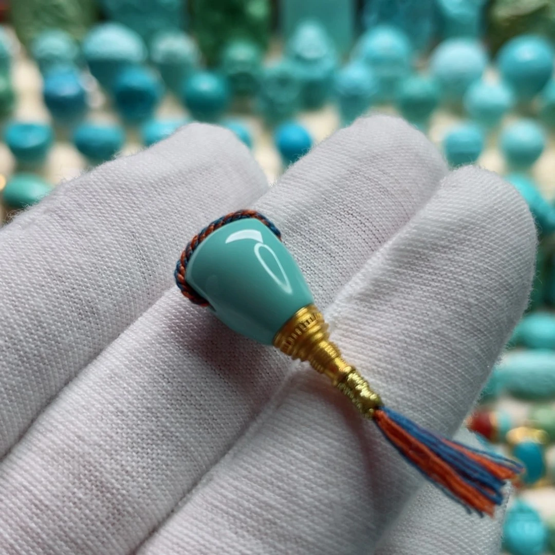 绿松石珠宝奇石18K金镶嵌