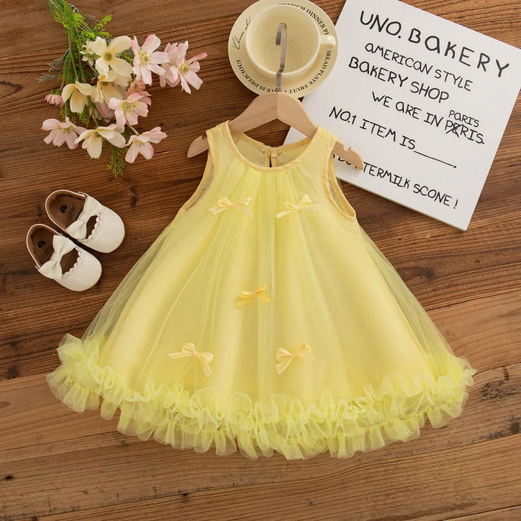 公主裙儿童蝴蝶女蓬蓬裙蝴蝶结夏季洋气宝宝连衣裙小女孩生日夏装