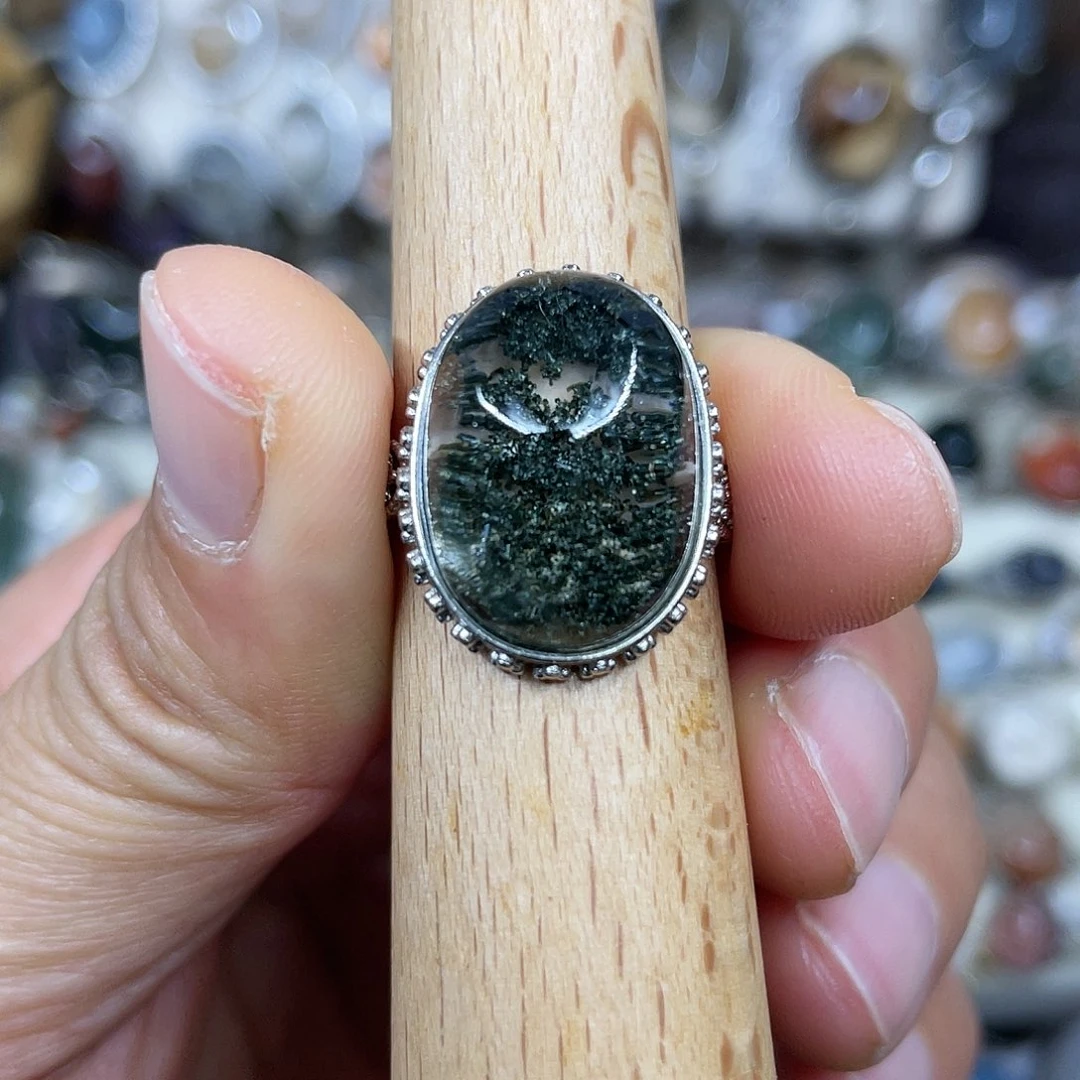 【闪购商品】银S925镶嵌珠宝半成品水晶戒指