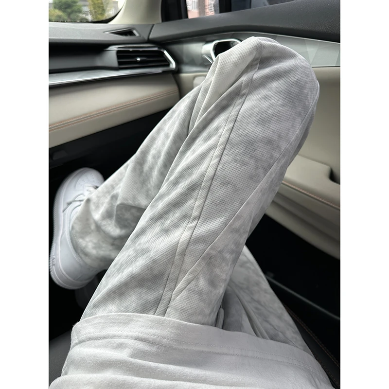 仓石一树潮牌扎染斜切弯刀卫裤男士秋冬重磅脏脏裤宽松休闲直筒裤