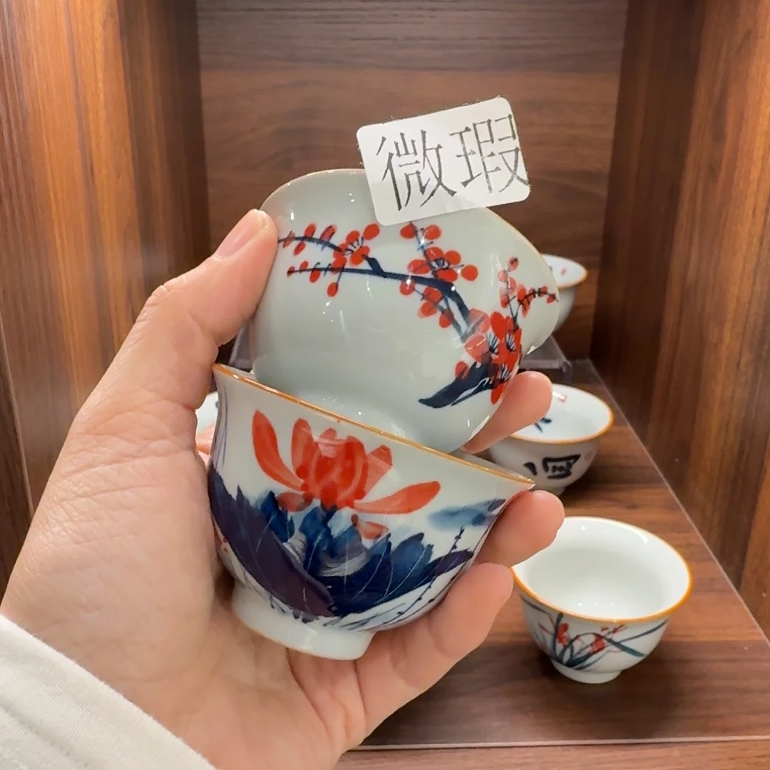 釉下彩纯手绘微瑕