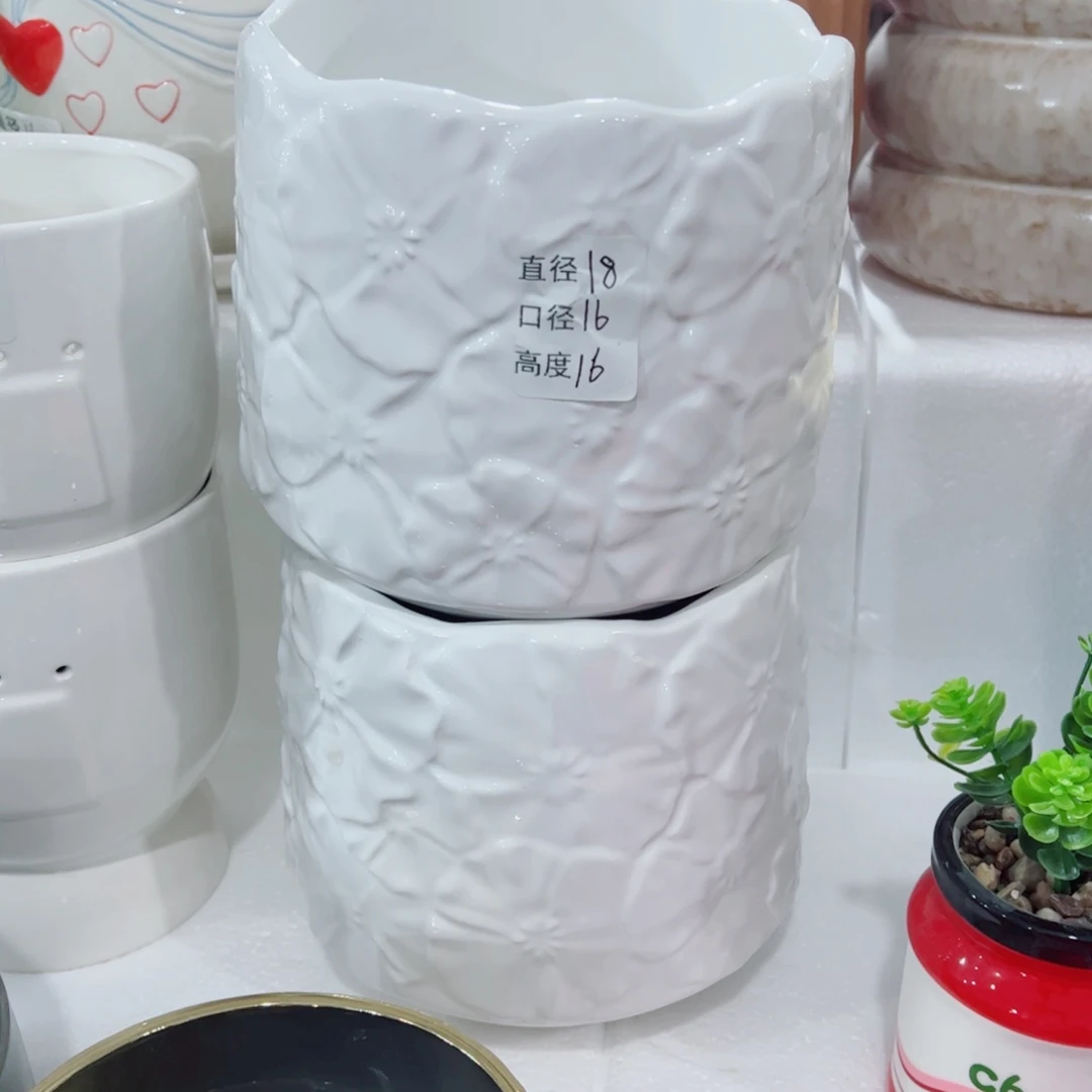 有孔，陶瓷花盆满10米包邮发货