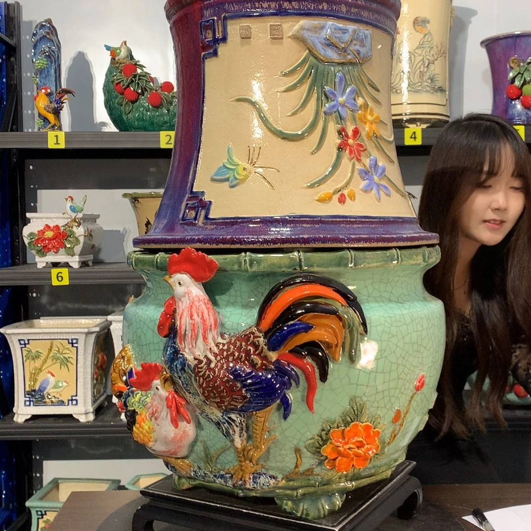 &***&高温烧制石湾盆花盆