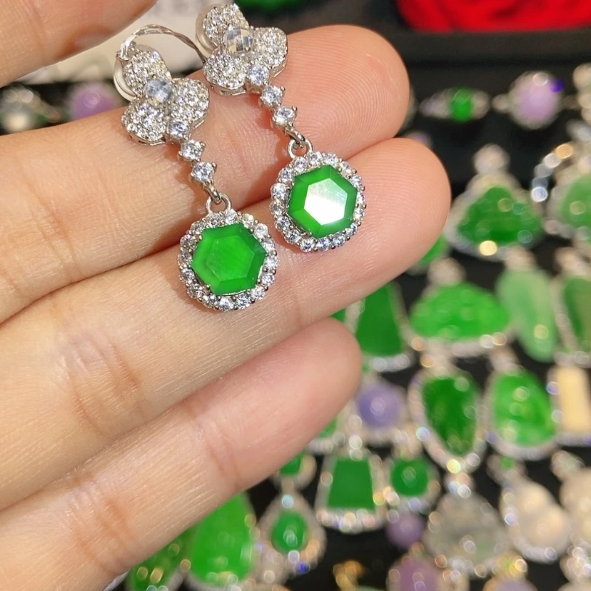 【闪购商品】翡翠未镶嵌耳饰天然翡翠