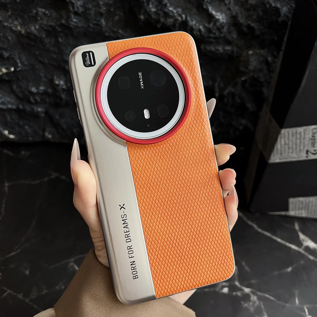 适用华为Mate70pro手机壳新款潮流拼色mt70格钻相机款电镀保护壳