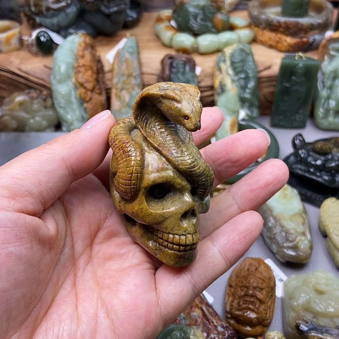 风***帆岫岩河磨玉（透闪石质玉）未镶嵌珠宝奇石