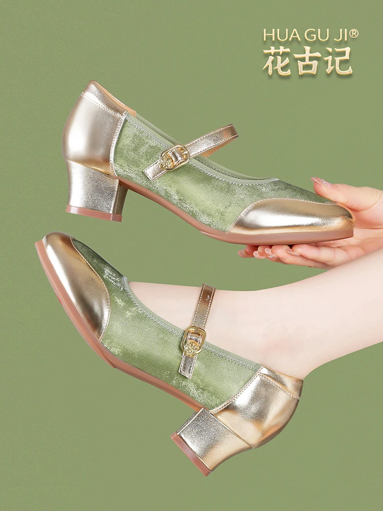 古风汉服女鞋夏季软底中跟舒适透气跳舞表演