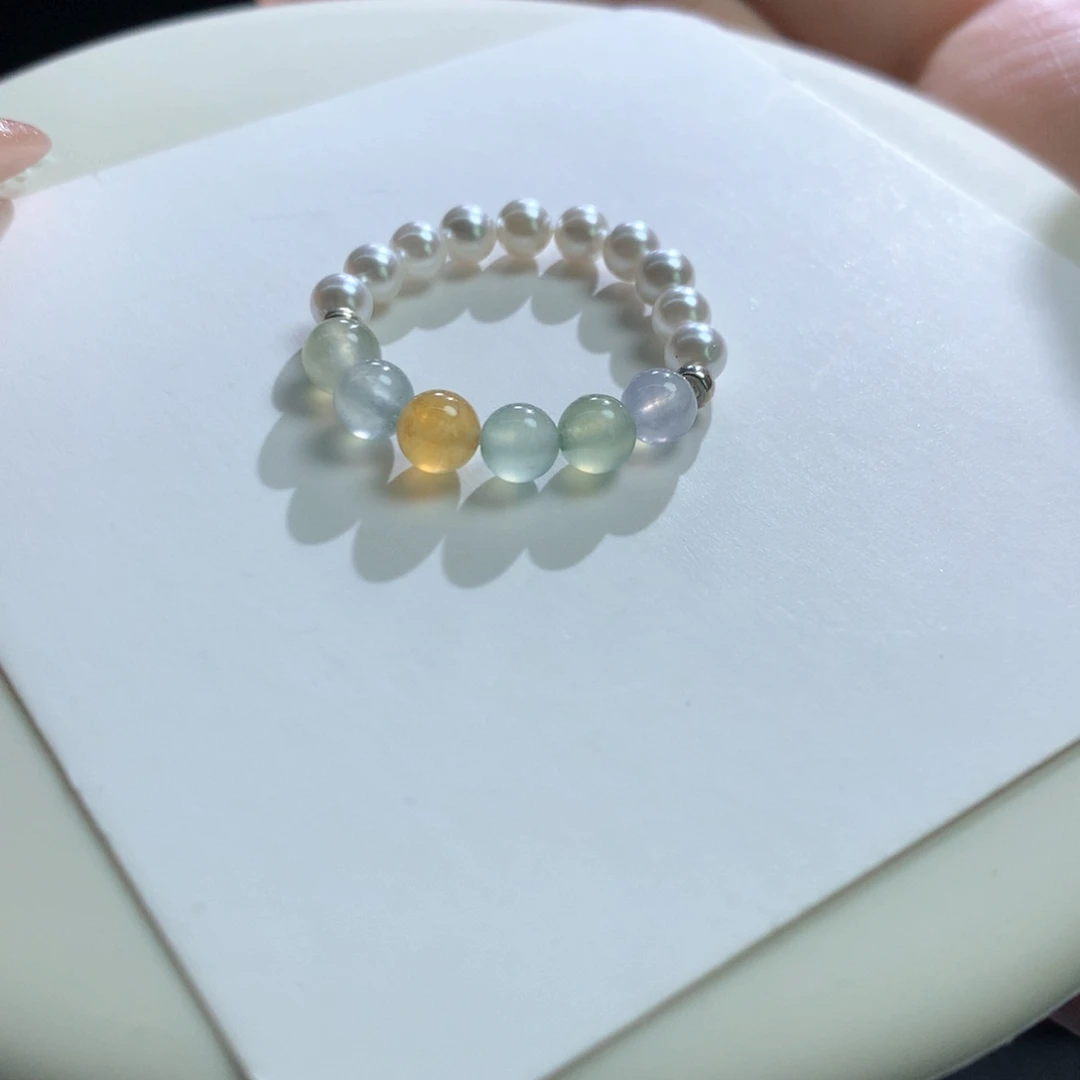 未镶嵌手链翡翠卡5小戒圈