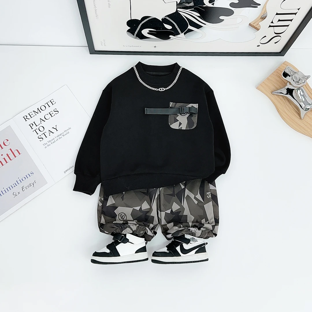 男童套装加厚2025新款秋冬装儿童两件套 HS25130 悠悠童话童装