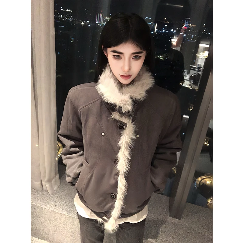 cleanfit解构立领座山雕夹克棉服男款冬季加厚保暖棉衣高级感外套