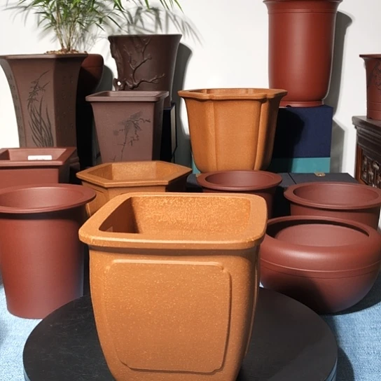 周***默宜兴紫砂花盆精品