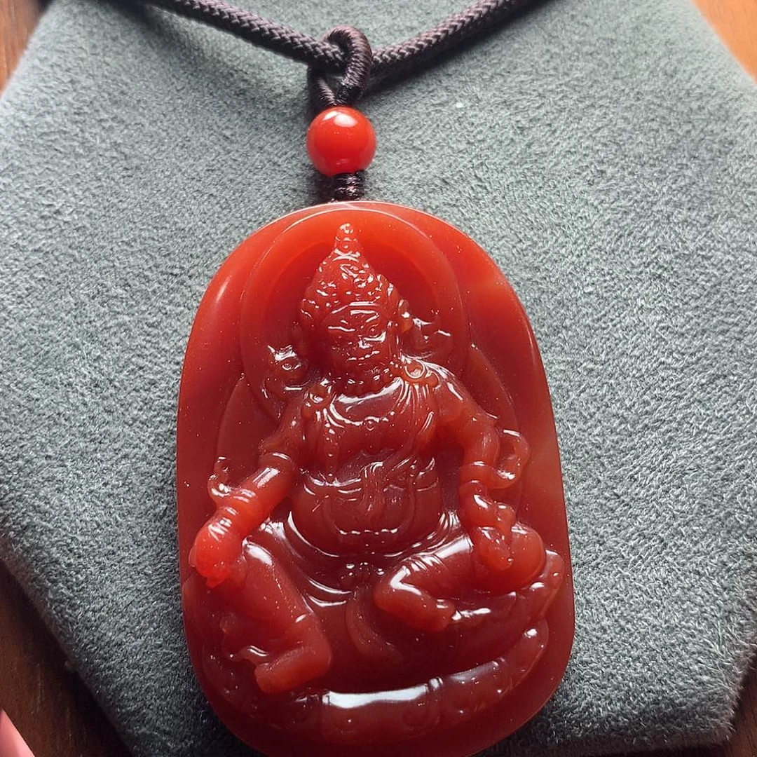 南红玛瑙未镶嵌1黄财神牌子