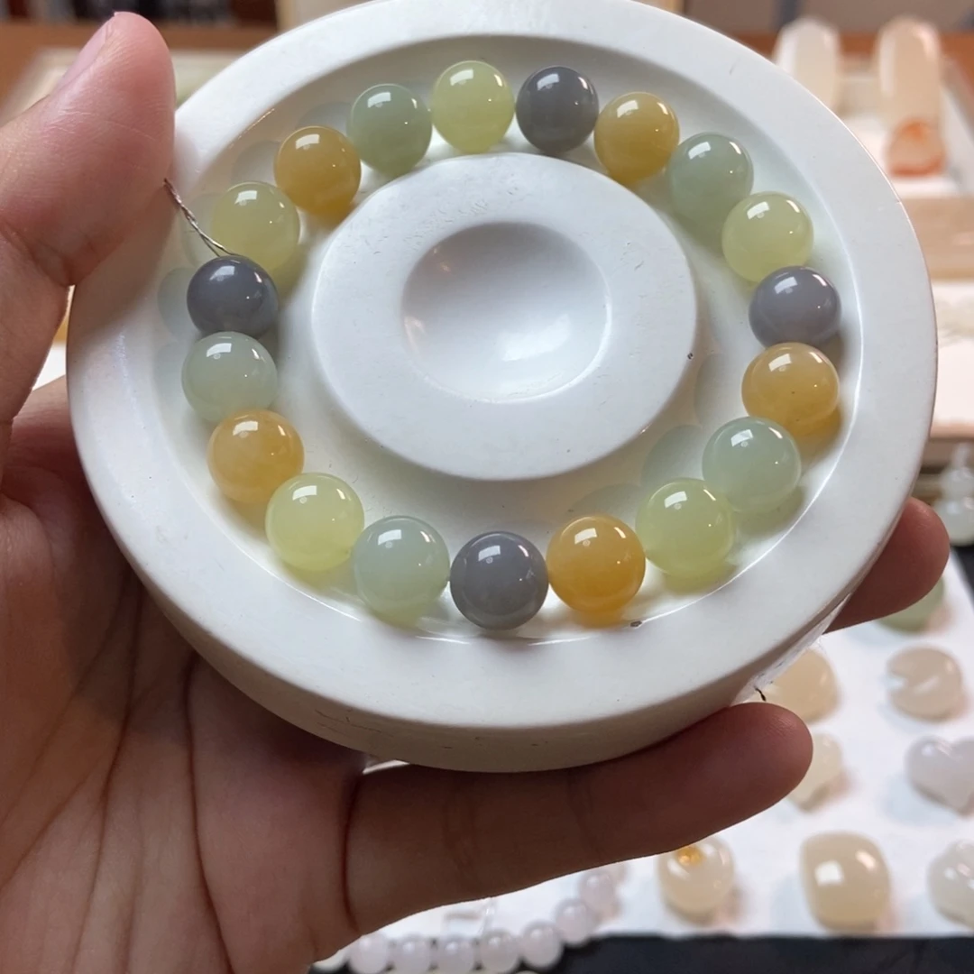 手链未镶嵌和田玉多宝糖果串