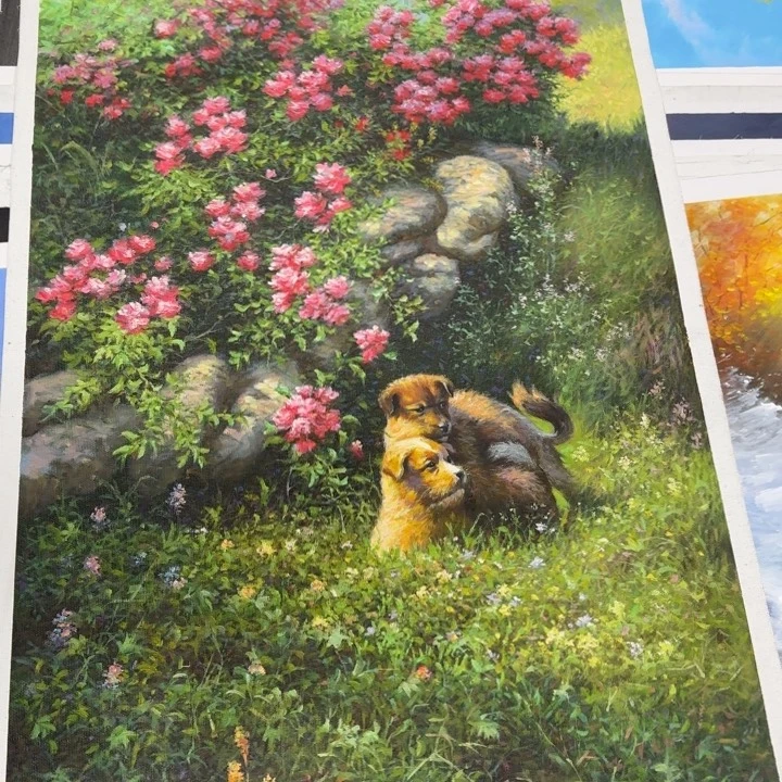油画路线了哦。哦？花花