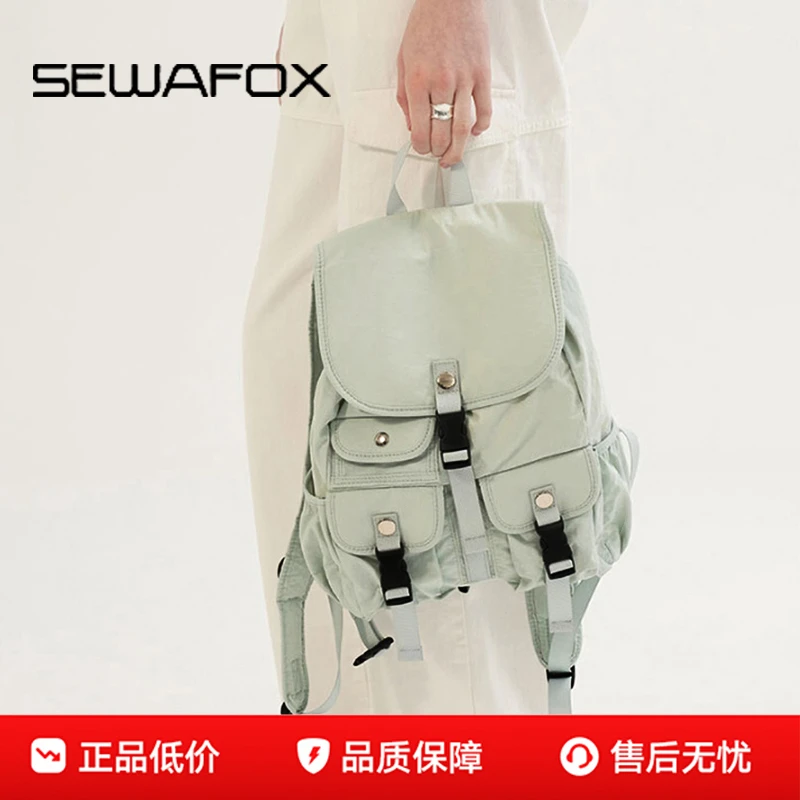 韩系双肩包女上班通勤旅游轻便高颜值设计感大学生女生外出小背包