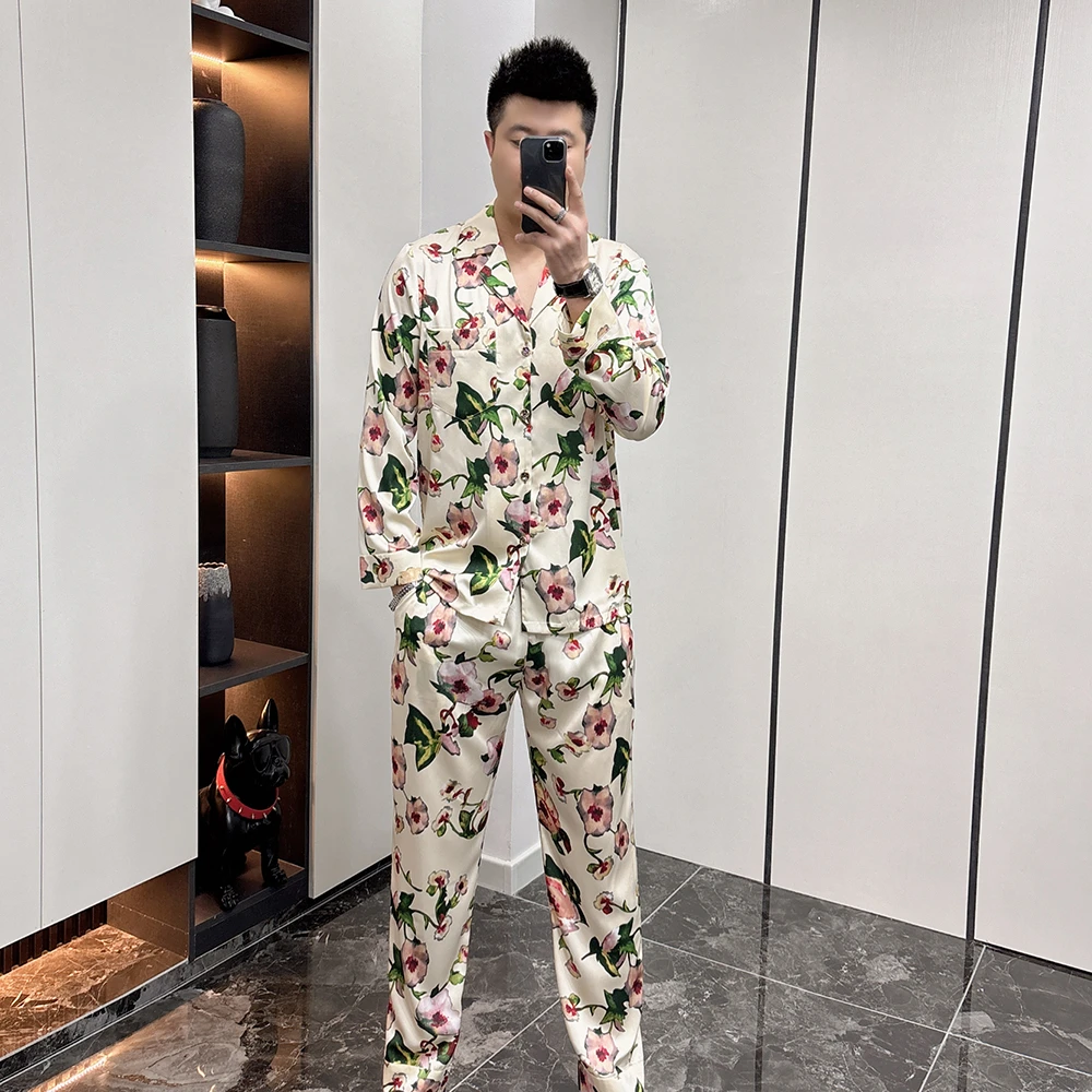 《特价3XL》冰丝薄款丝滑高品质可外穿家居服套装