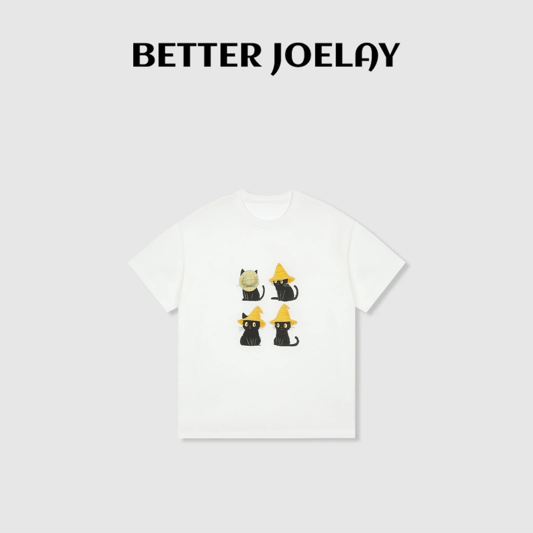 BETTER JOELAY-【帽帽猫】时尚可爱百搭小版短袖T恤休闲风Z0787