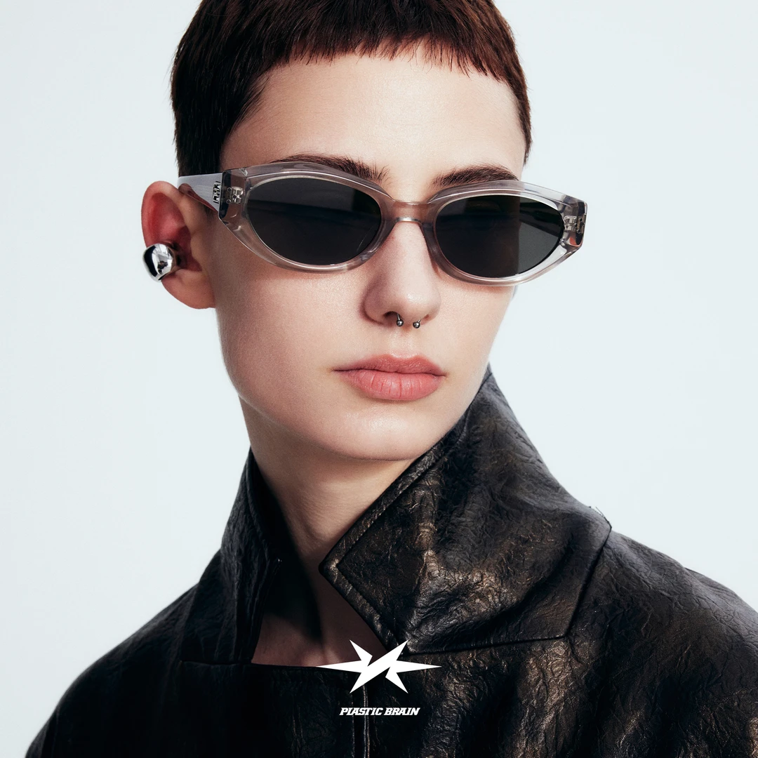 【汪苏泷同款】PLASTICBRAIN新款猫眼墨镜女遮阳高级感辣妹太阳镜