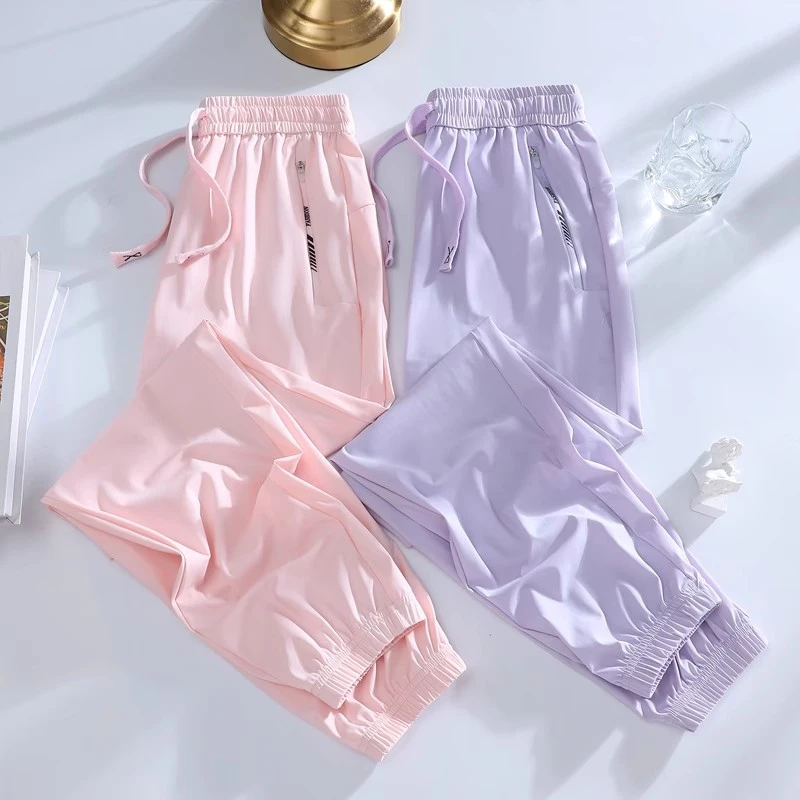 女童夏季薄款防蚊裤裤子儿童运动裤宽松休闲裤透气中大童长裤