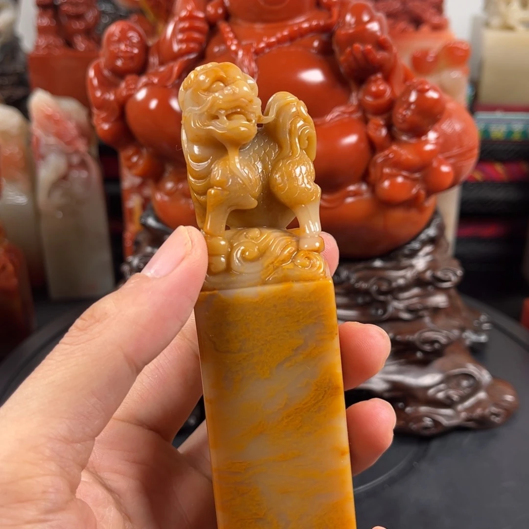 寿山石夜*巴林石印章