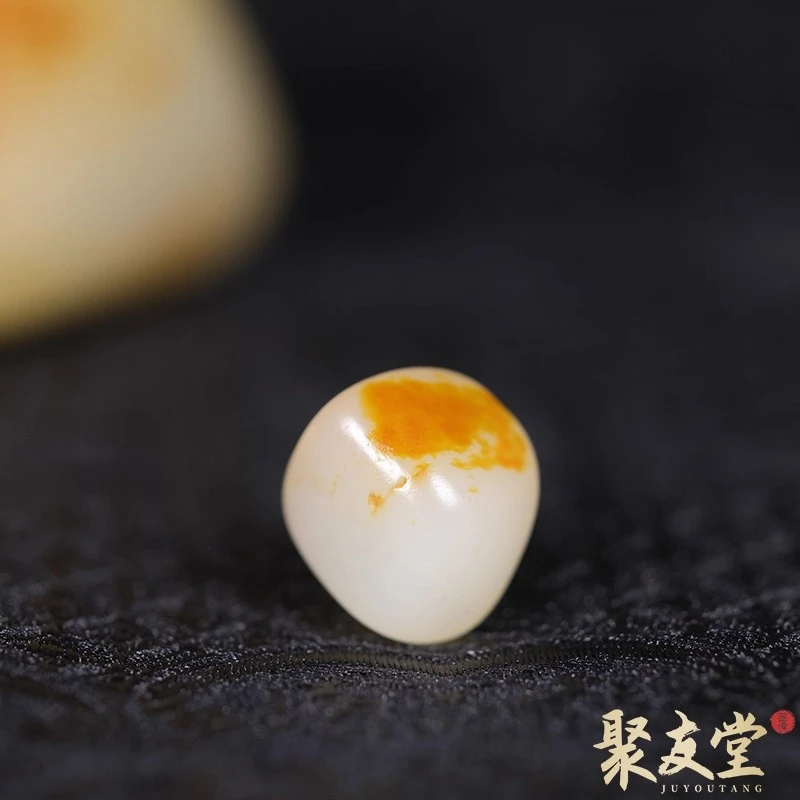 聚友堂王伟玉雕3.3克新疆和田玉籽料洒金皮独籽原石小籽手串籽