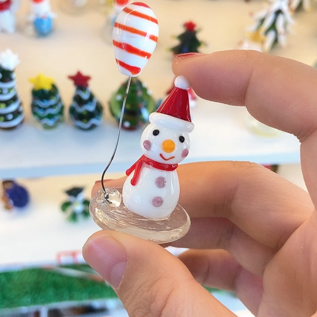 琉璃手工艺品雪人