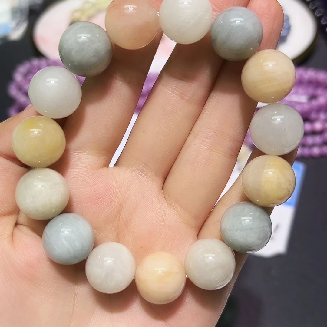 未镶嵌手链水晶彩兔毛15毫米39号