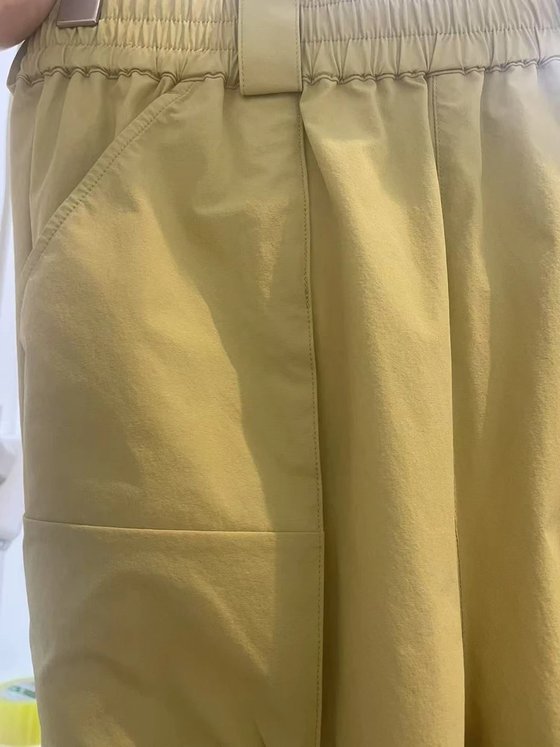 [富贵] 时尚女休闲潮流百搭黄色裤子22SPFFMCXX145