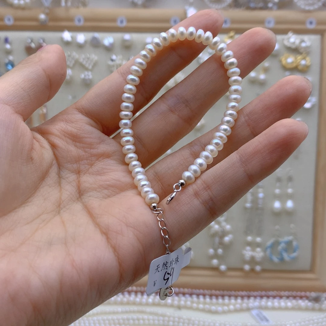 淡水珍珠手串银S925镶嵌