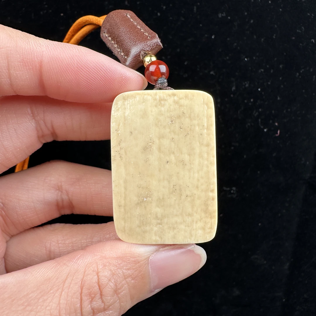 E2223天然猛犸牙 肥皂无事牌 24*36*13mm支持鉴定 假一罚四