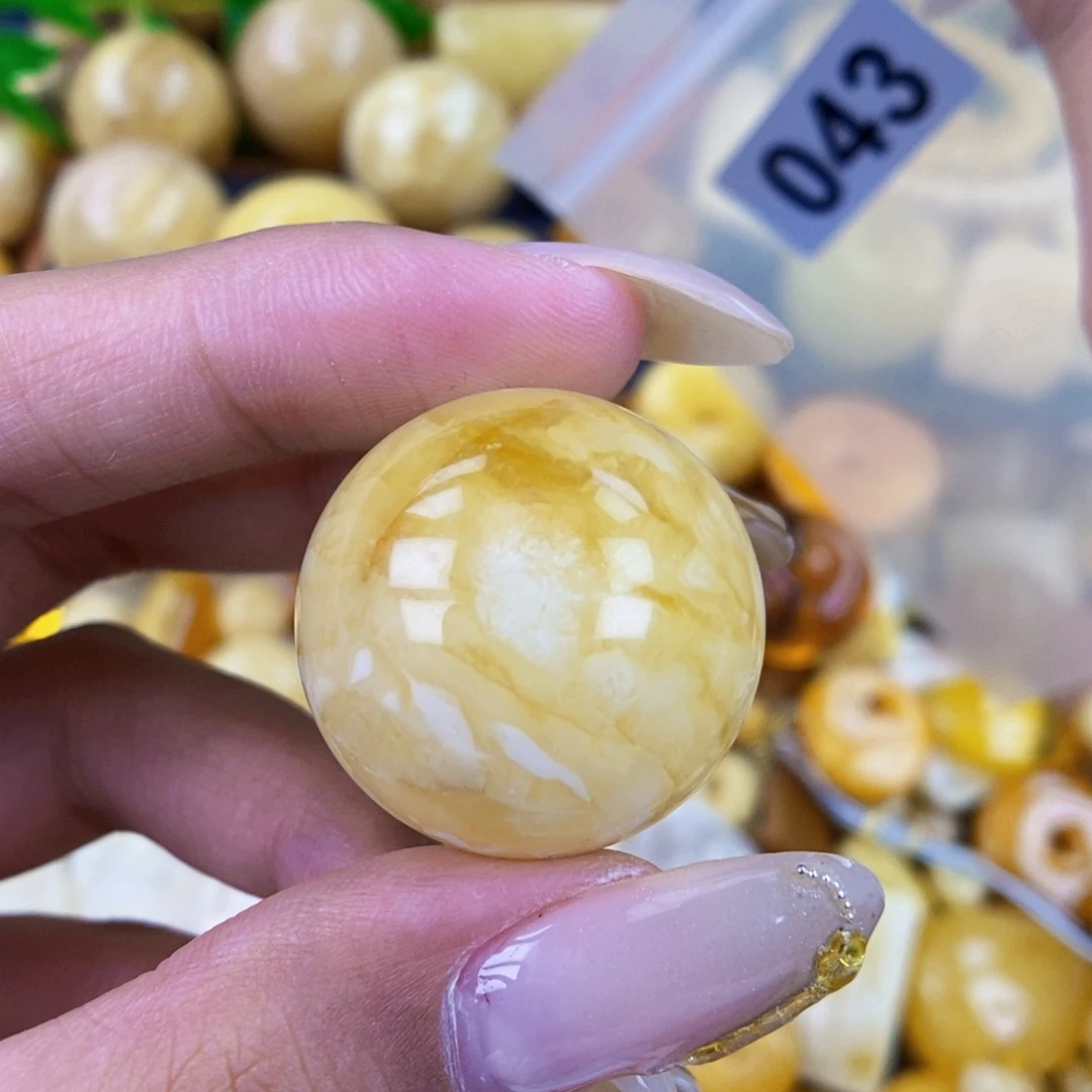 琥珀未镶嵌珠宝奇石26.5 粉