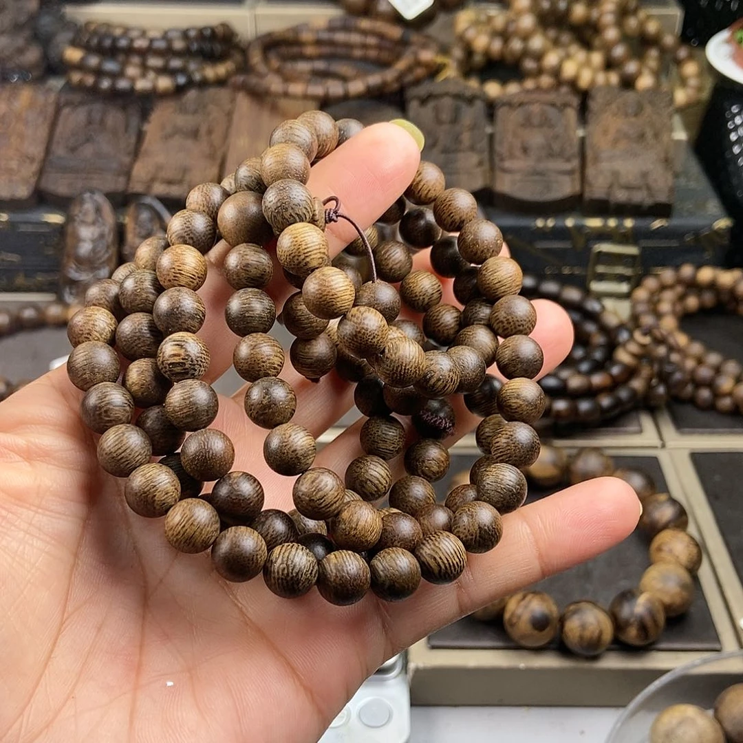 沉香手串双****福越南芽庄白蛇皮纹