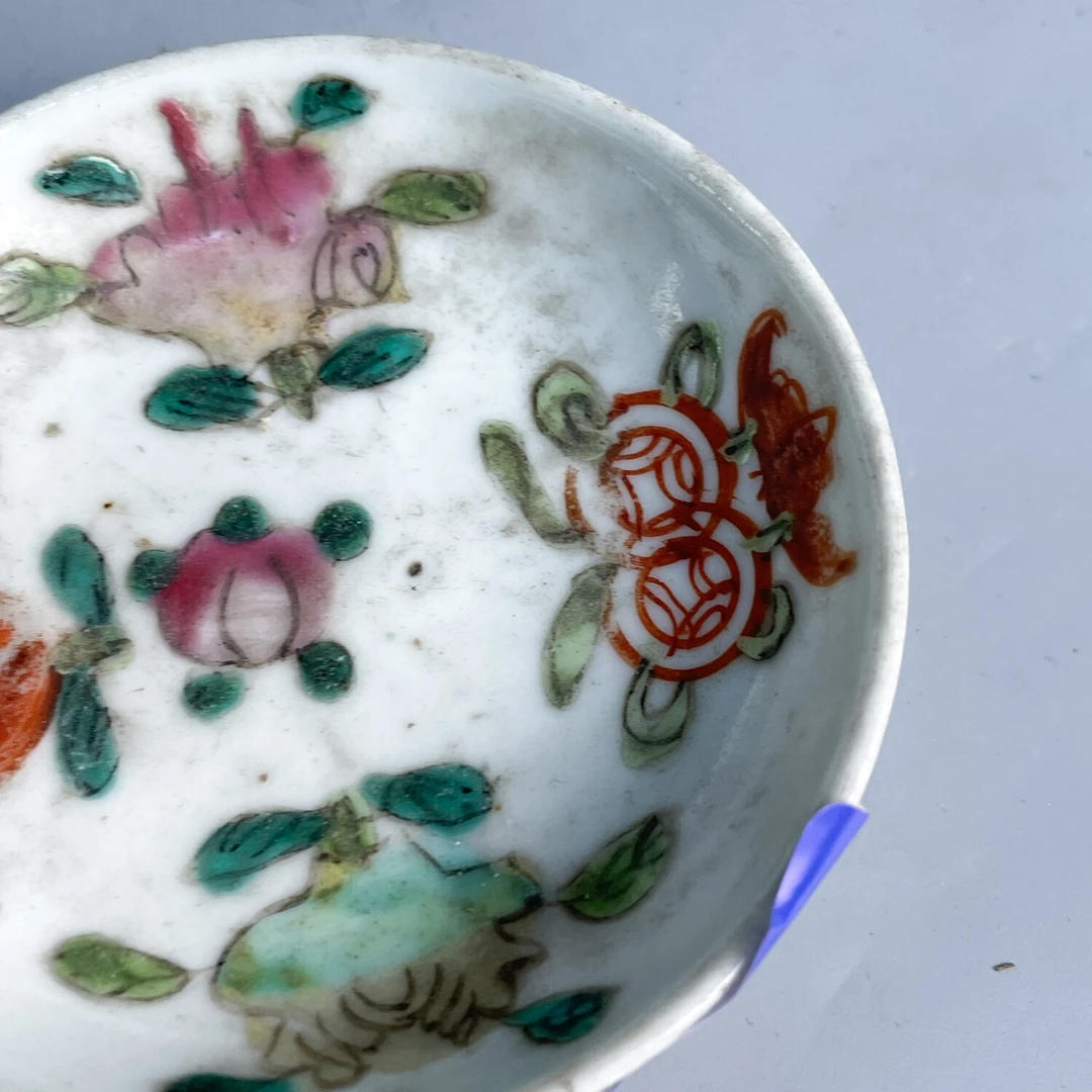 晚清民国 粉彩花卉小盘9-M25GY00D176-01