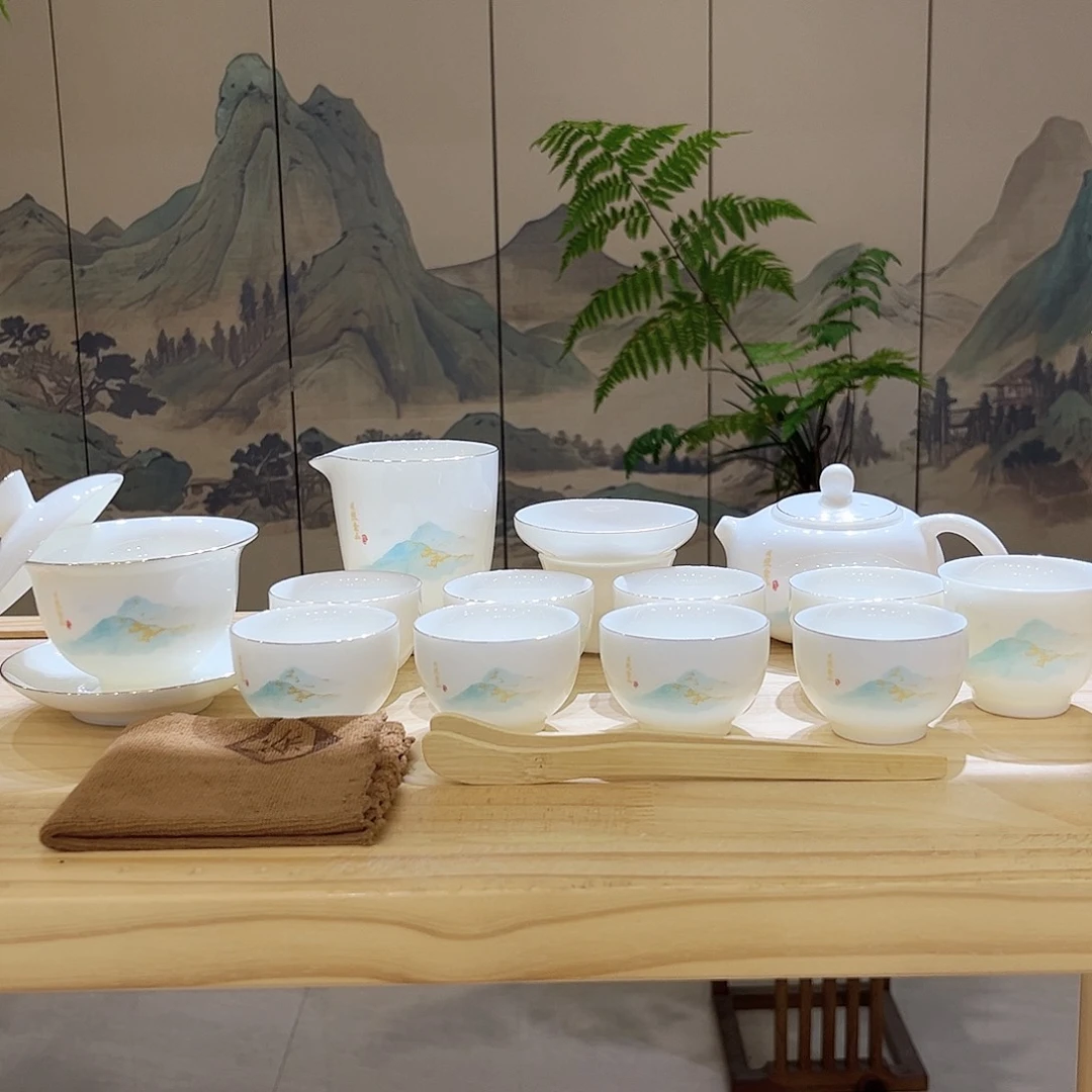 【都彩】日照金山羊脂玉瓷16头