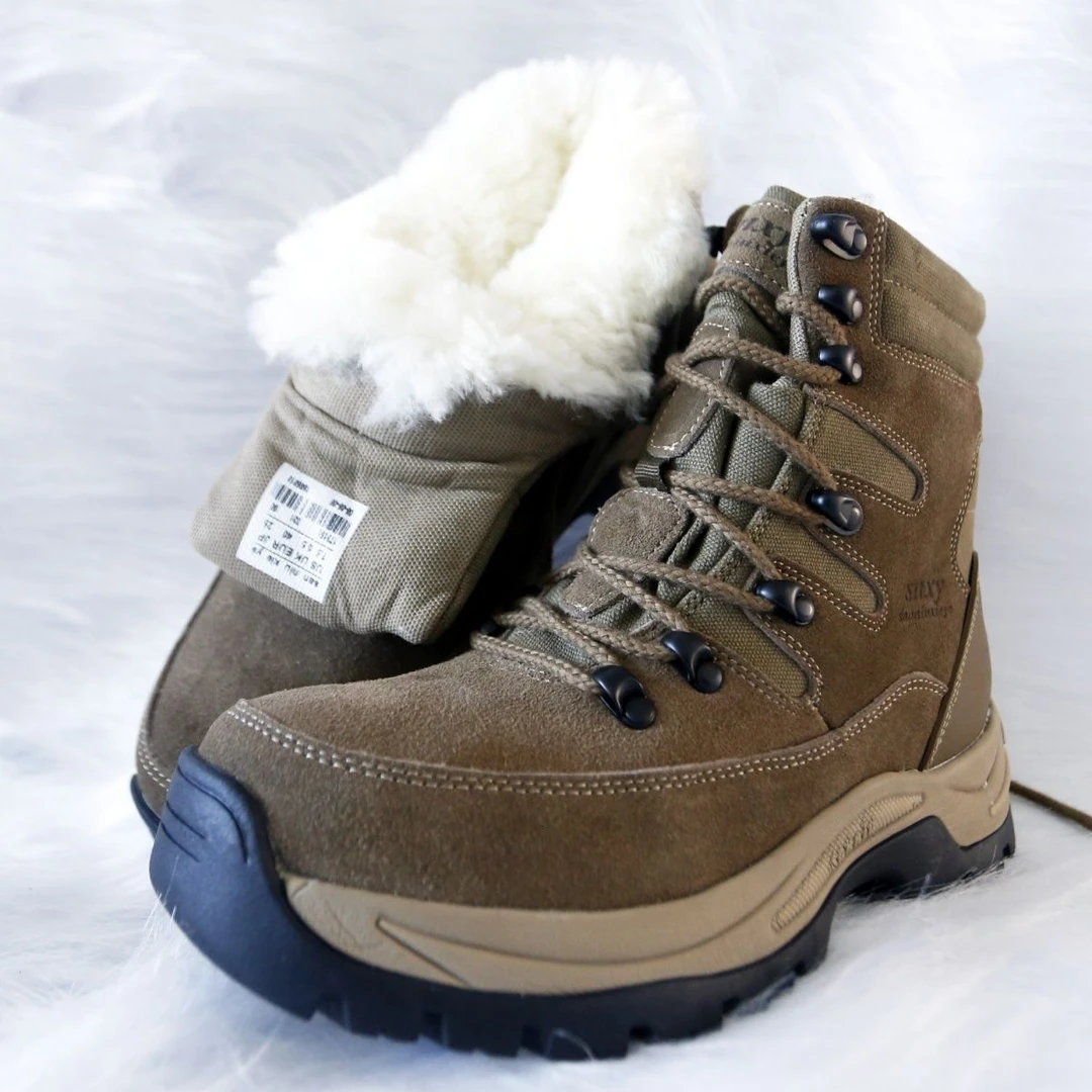 雪地靴皮毛一体男鞋冬季棉鞋男男士东北羊毛加厚保暖防水防滑牛皮