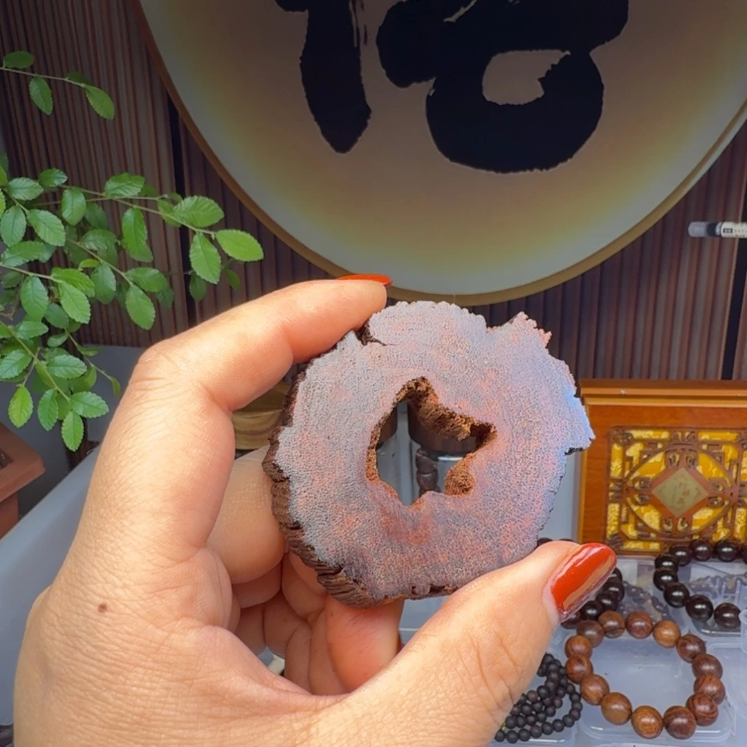 十***七香榧木降真香1.2老型珠，➕一片标本